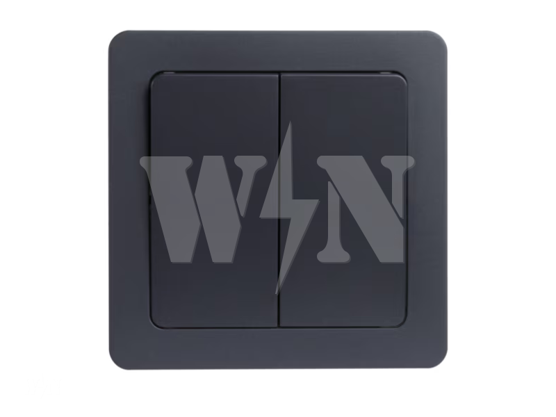 HAGER INSPIRE 2GANG 1WAY SWITCH (BLACK) WGCXL121KB