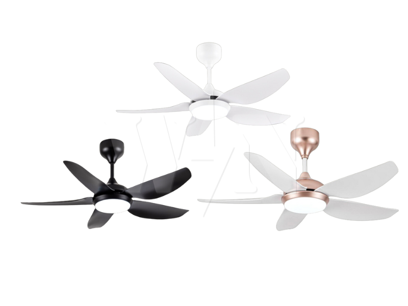 REZO CEILING FAN 5 BLADE REMOTE LED DC ASTER
