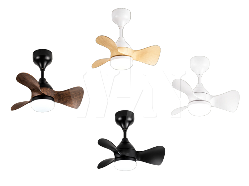 REZO CEILING FAN 23" 3 BLADE REMOTE DC LED LORCA