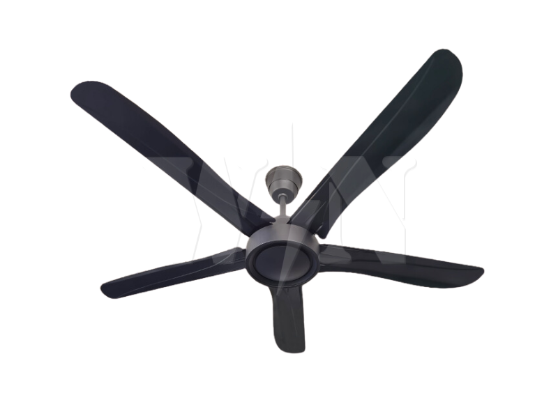 REZO CEILING FAN 56" 5 BLADE REMOTE DC METAL (BLACK) S306DC