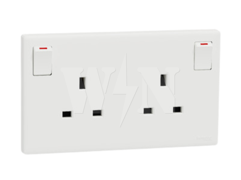 SCHNEIDER VIVACE-E 2 X 13A TWIN SOCKET KBNT25WE