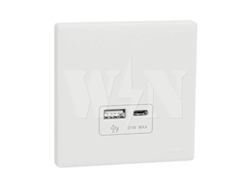 SCHNEIDER VIVACE-E USB+TYPE C 21W PD+QC3.0 KBNACQUSBWE